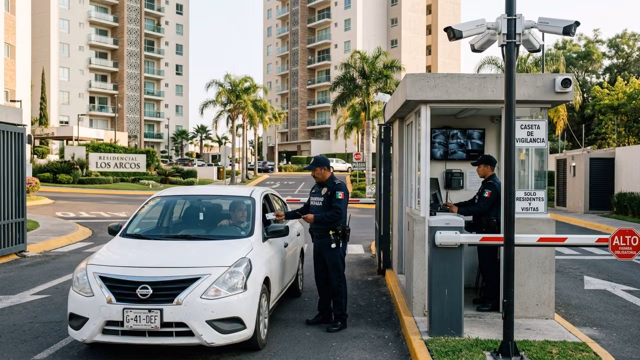 Caseta de control y vigilancia ORIGINS en condominio CDMX