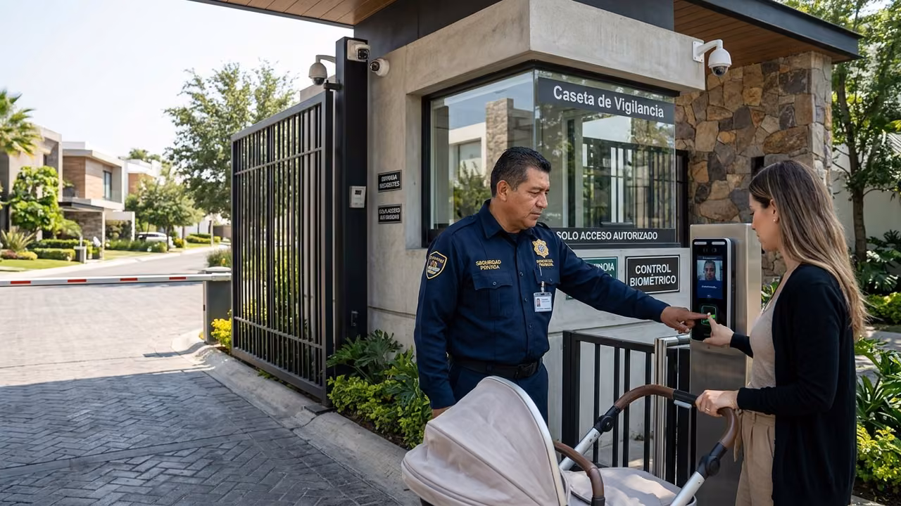 Control biometrico SPM con reconocimiento facial en acceso de condominio